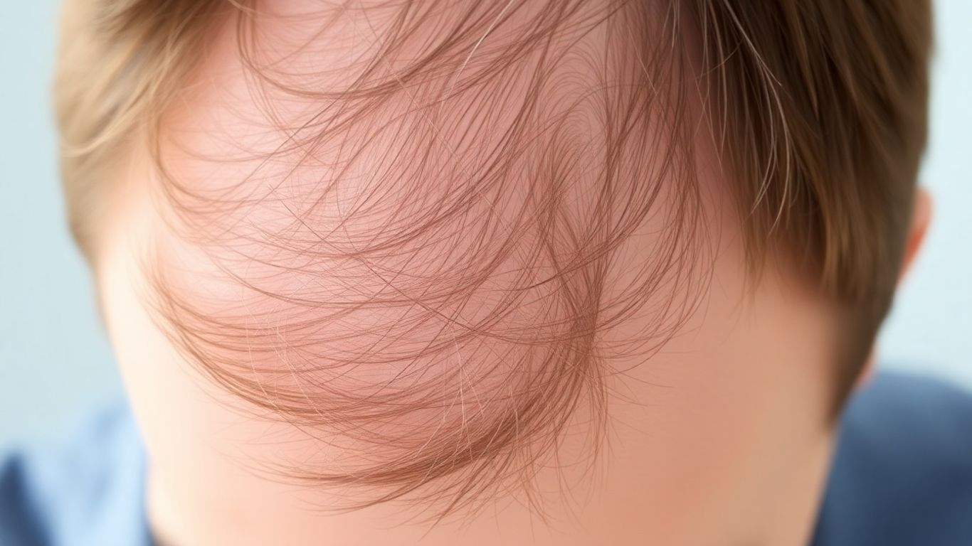Pessoa com queda de cabelo procurando um dermatologista.